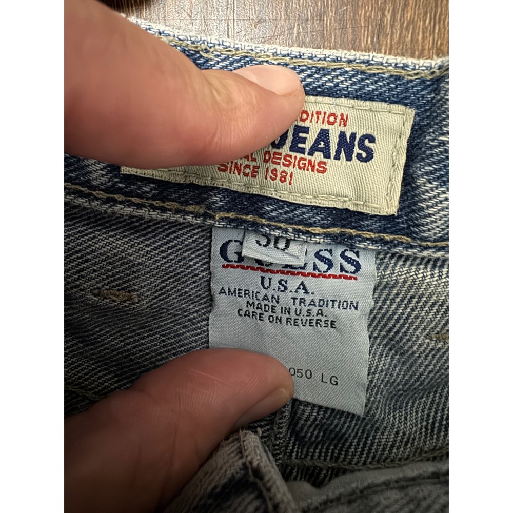 Vintage GUESS Jeans USA High Rise Mom Jeans Size 30 100% Cotton Made in USA - Picture 9 of 9